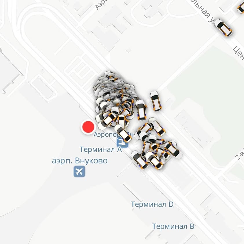 Яндекс.драйв сделали очень удобную большую парковку во внуково